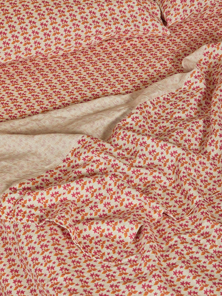 Petit Madeline Pink Linen Flat Sheet