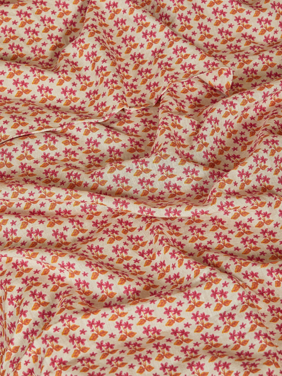 Petit Madeline Pink Linen Flat Sheet