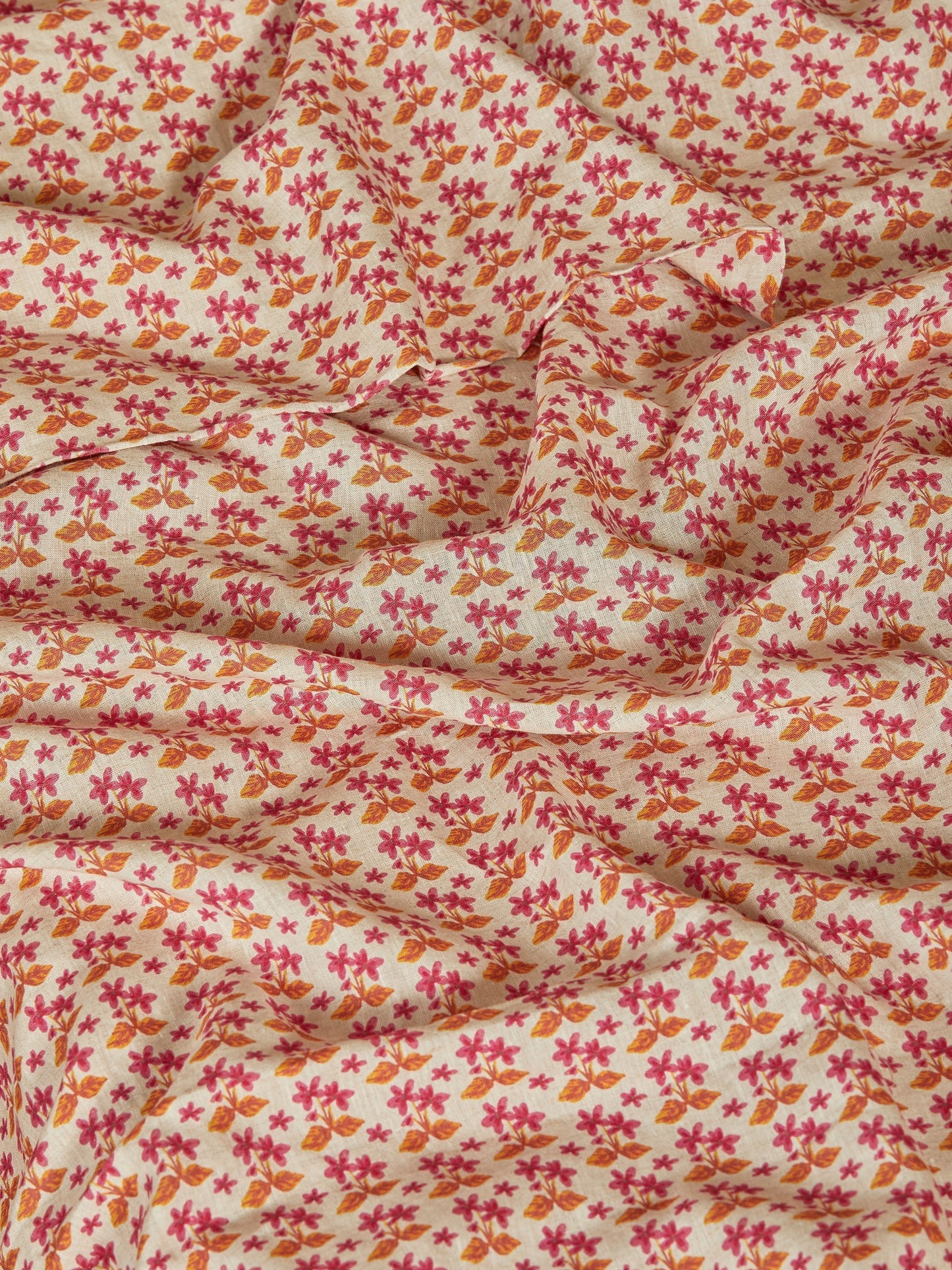Petit Madeline Pink Linen Flat Sheet