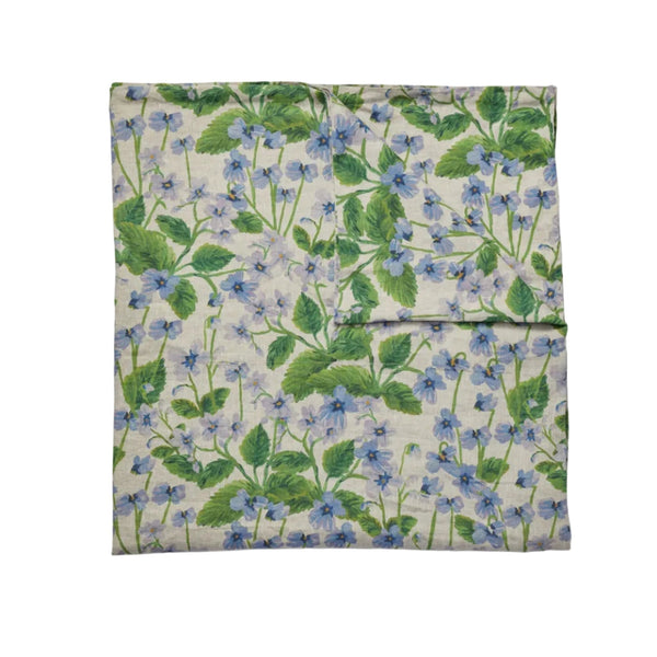 Lilas Blue Linen Flat Sheet