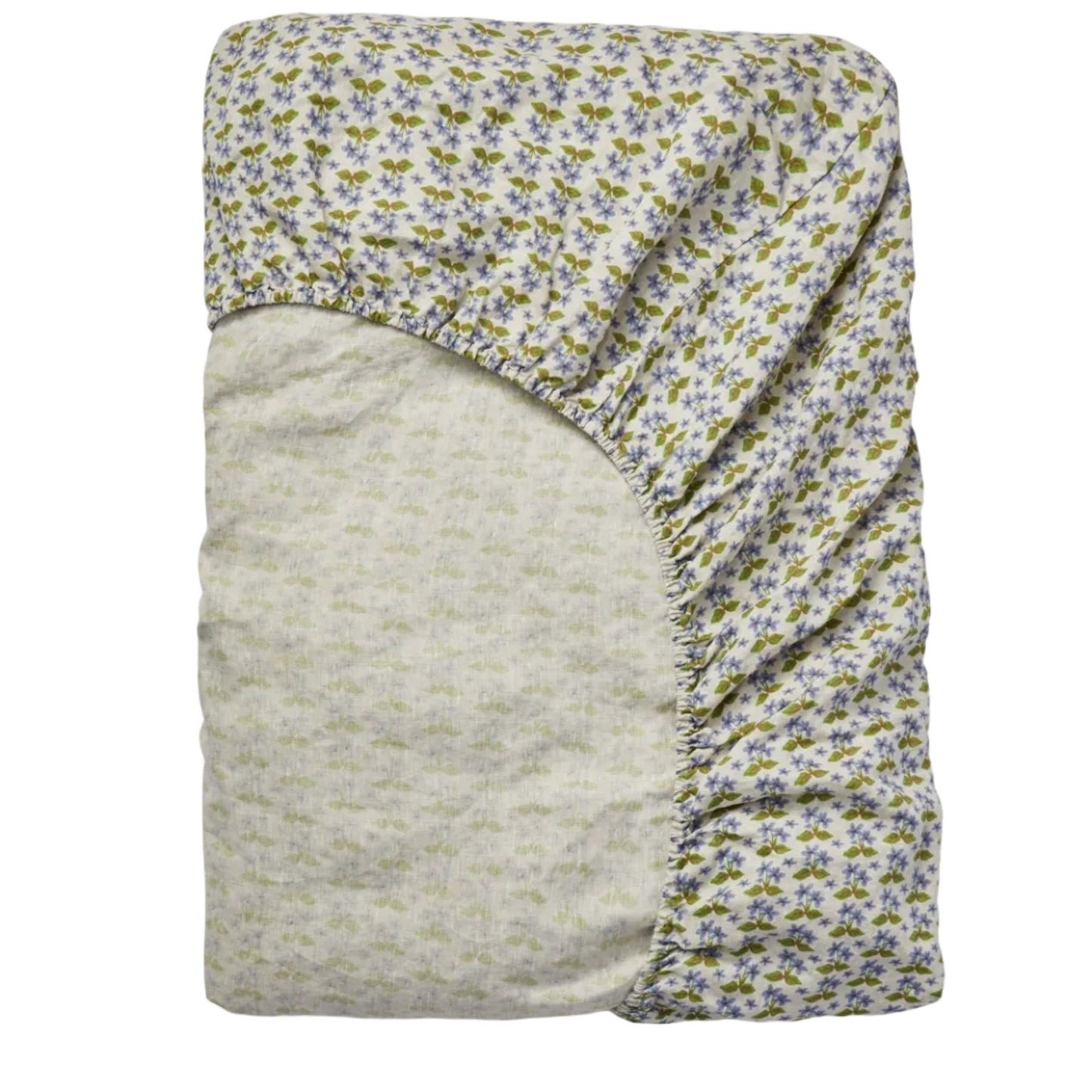 Petit Madeline Blue Linen Fitted Sheet