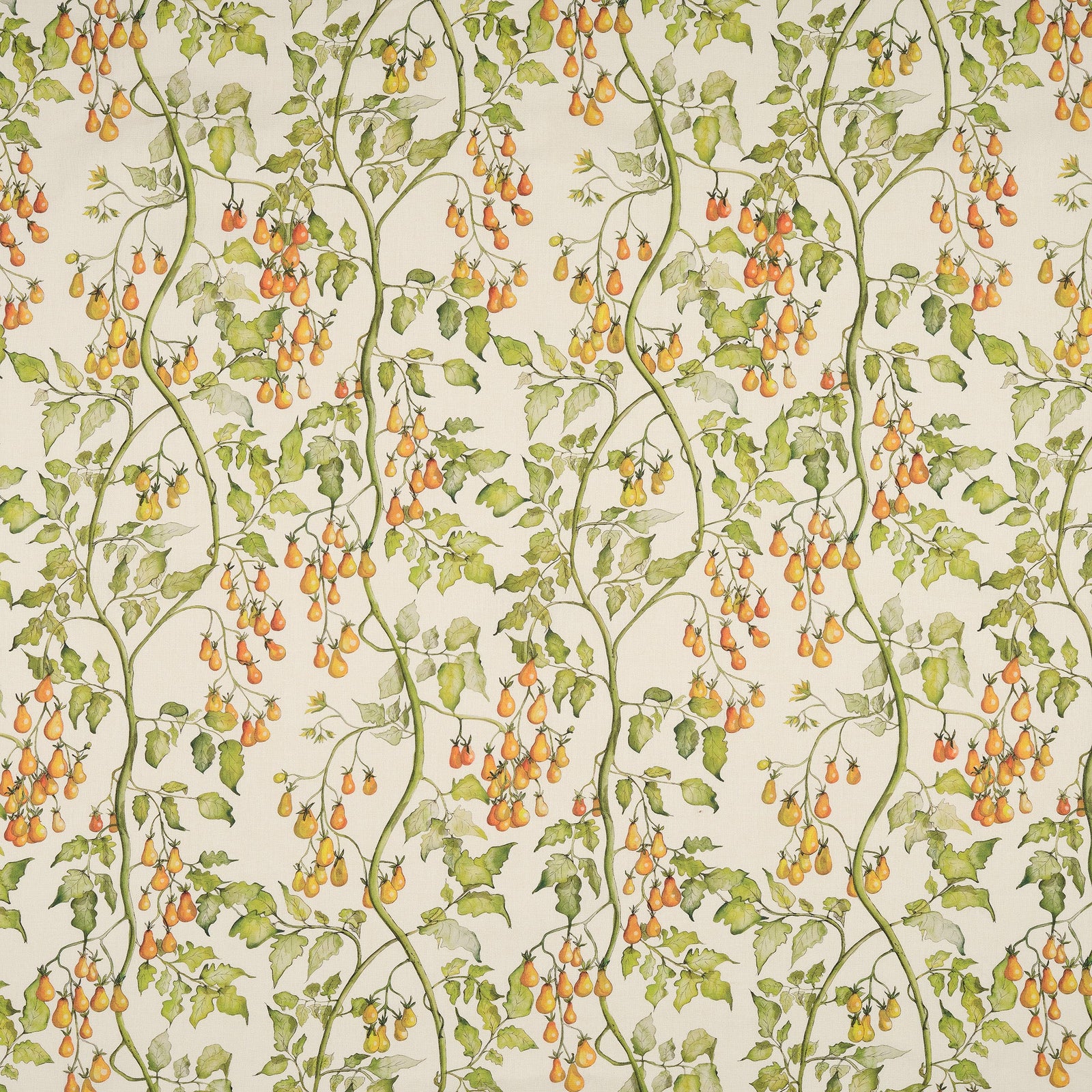 Yellow Tomato Vine Fabric