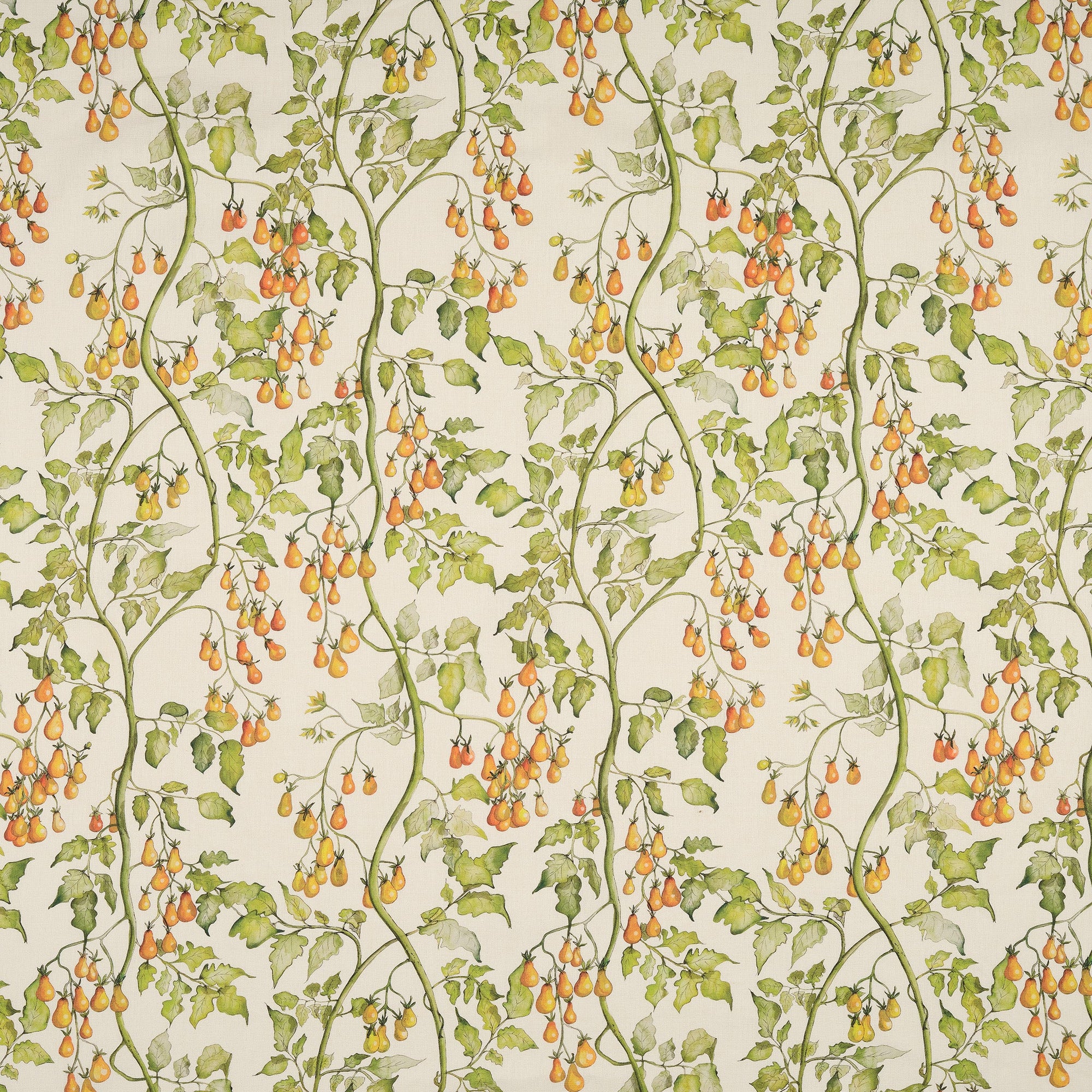 Yellow Tomato Vine Fabric