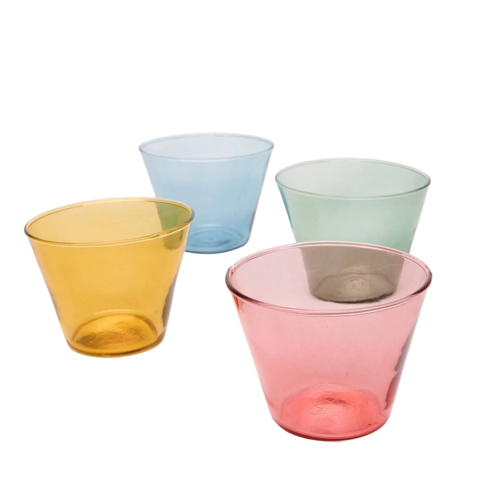 Fantastic-Not-Plastic Short Glasses, Multi-Color Pack of 4