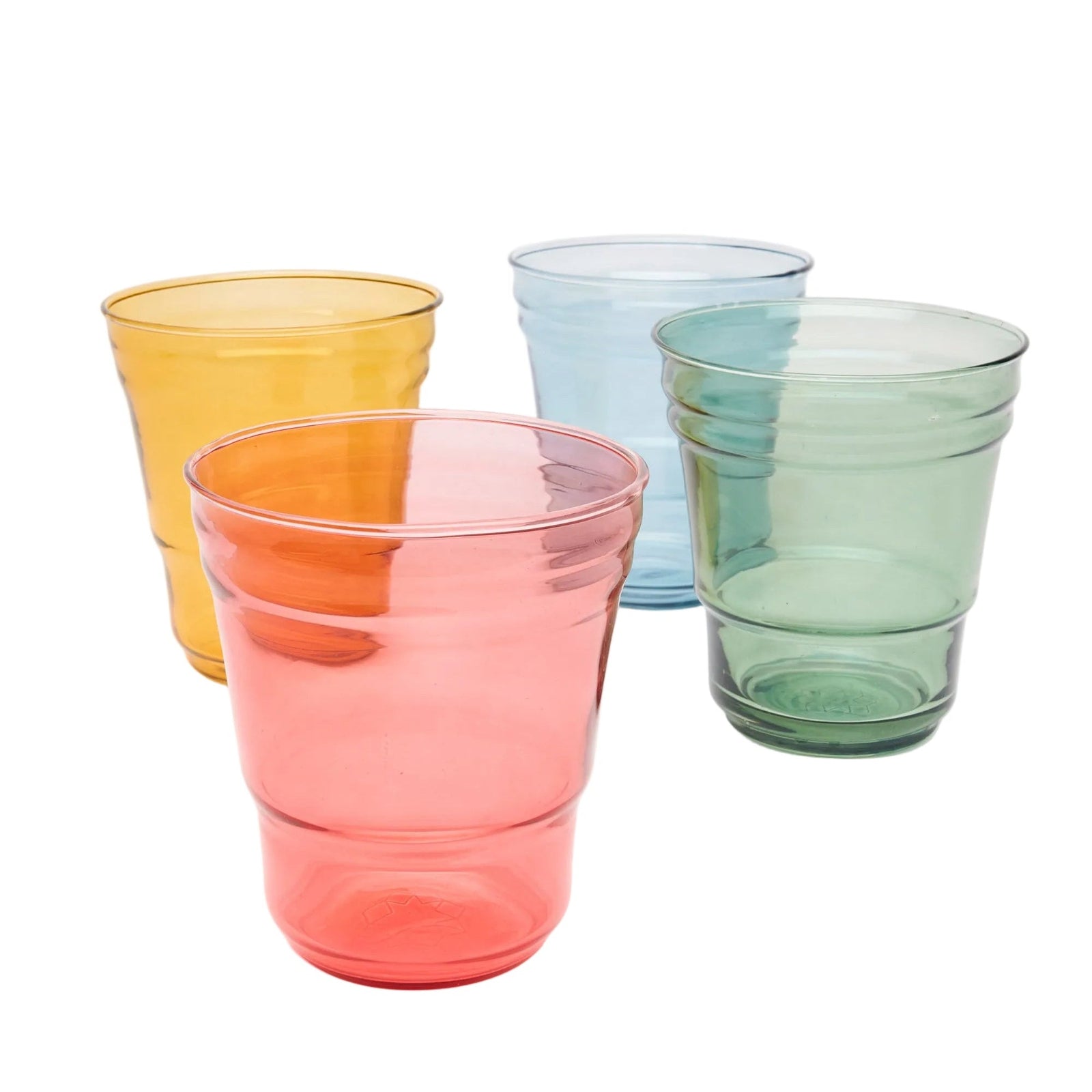 Fantastic-Not-Plastic Tall Glasses, Multi-Color Pack of 4