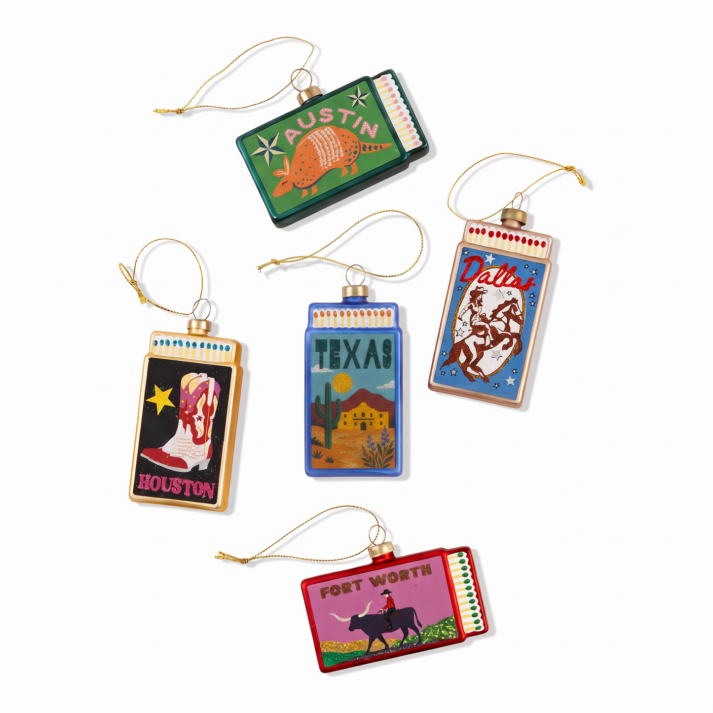 Texas Matchbook Ornament - Furbish Studio