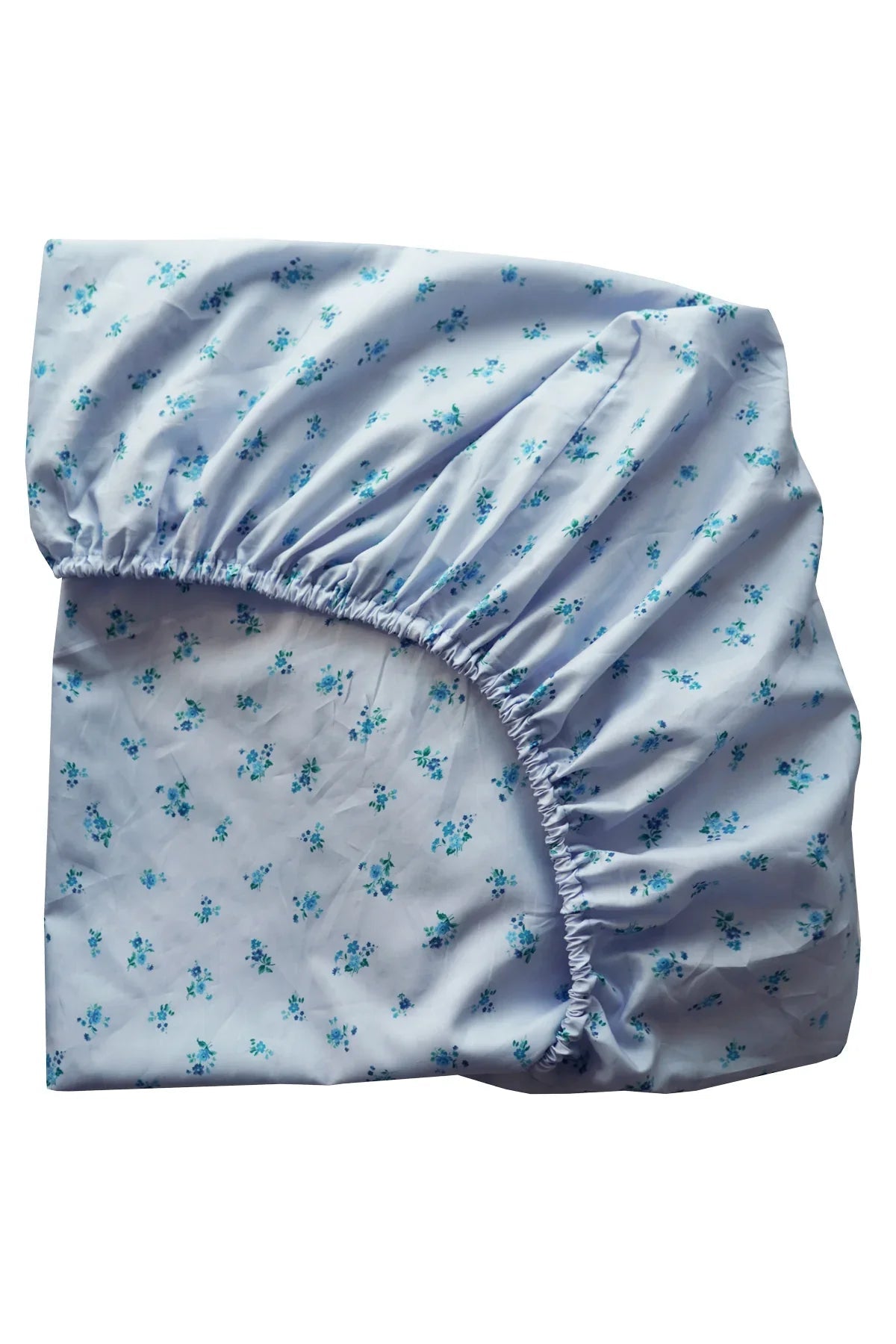 Fitted Sheet Made With Liberty Fabrics & Bridgerton Posy Corsage Blue