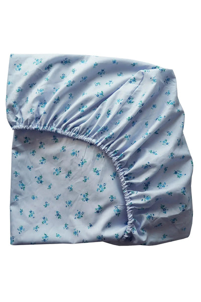 Fitted Sheet Made With Liberty Fabrics & Bridgerton Posy Corsage Blue
