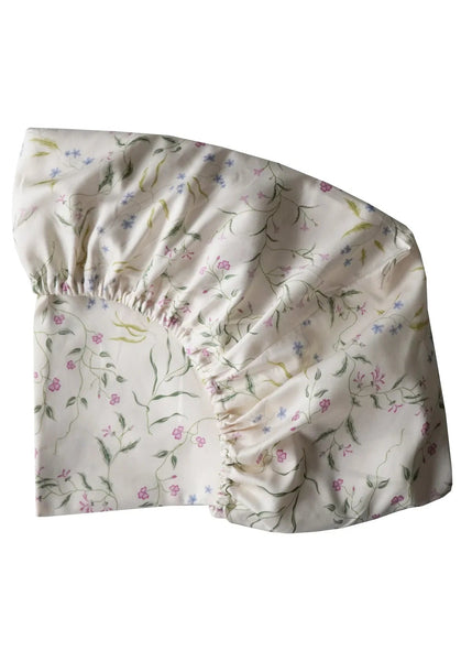 Fitted Sheet Made With Liberty Fabrics & Bridgerton Regal Blossom Green