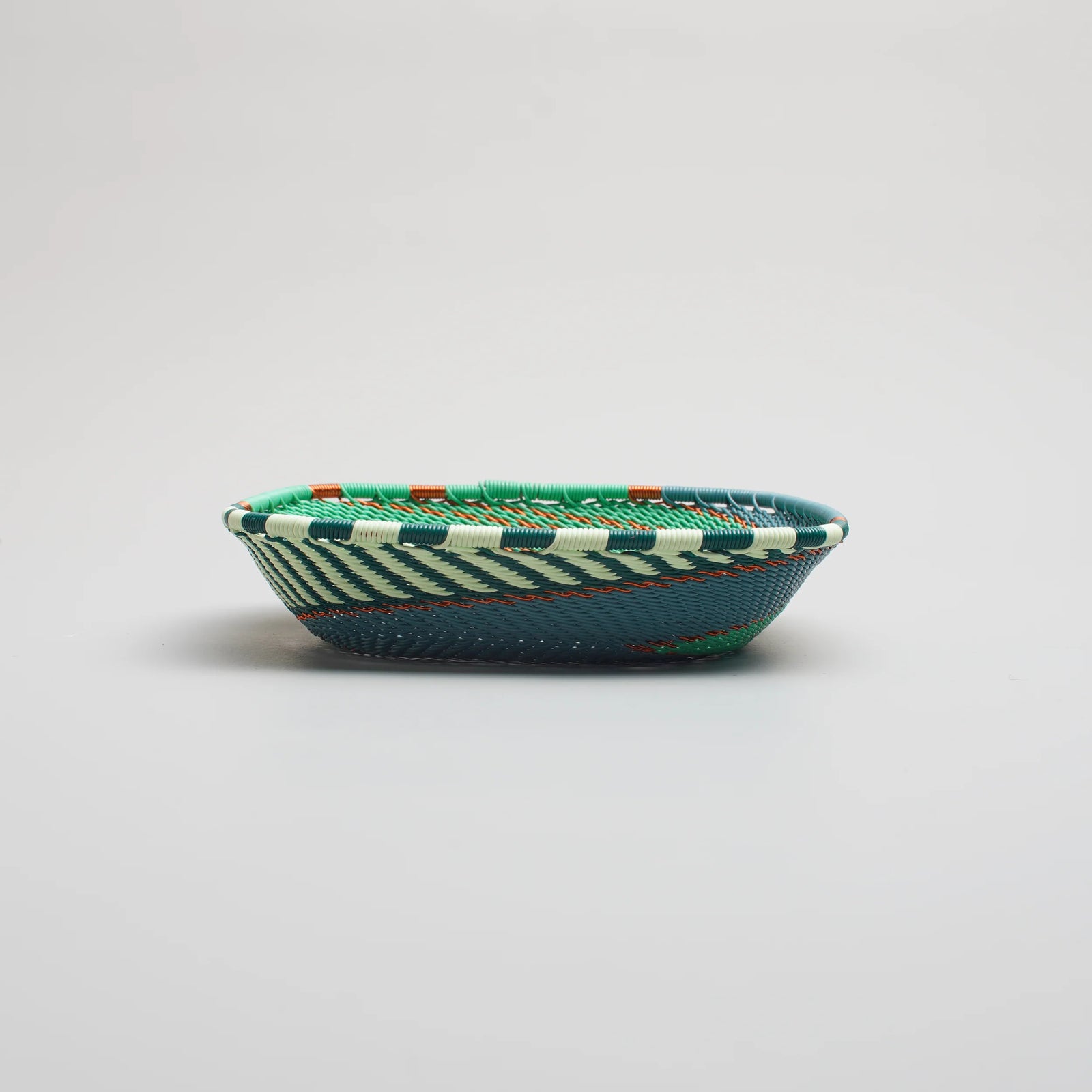 Flat Square Basket - Emerald