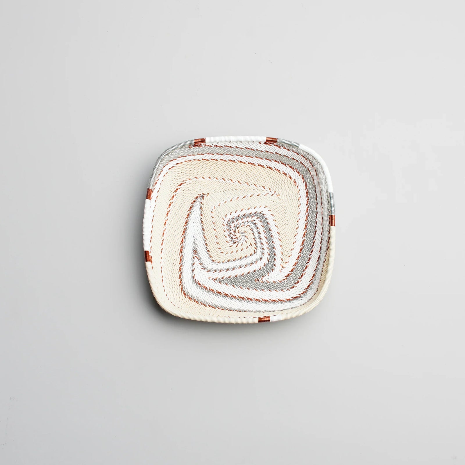 Flat Square Basket - Ivory