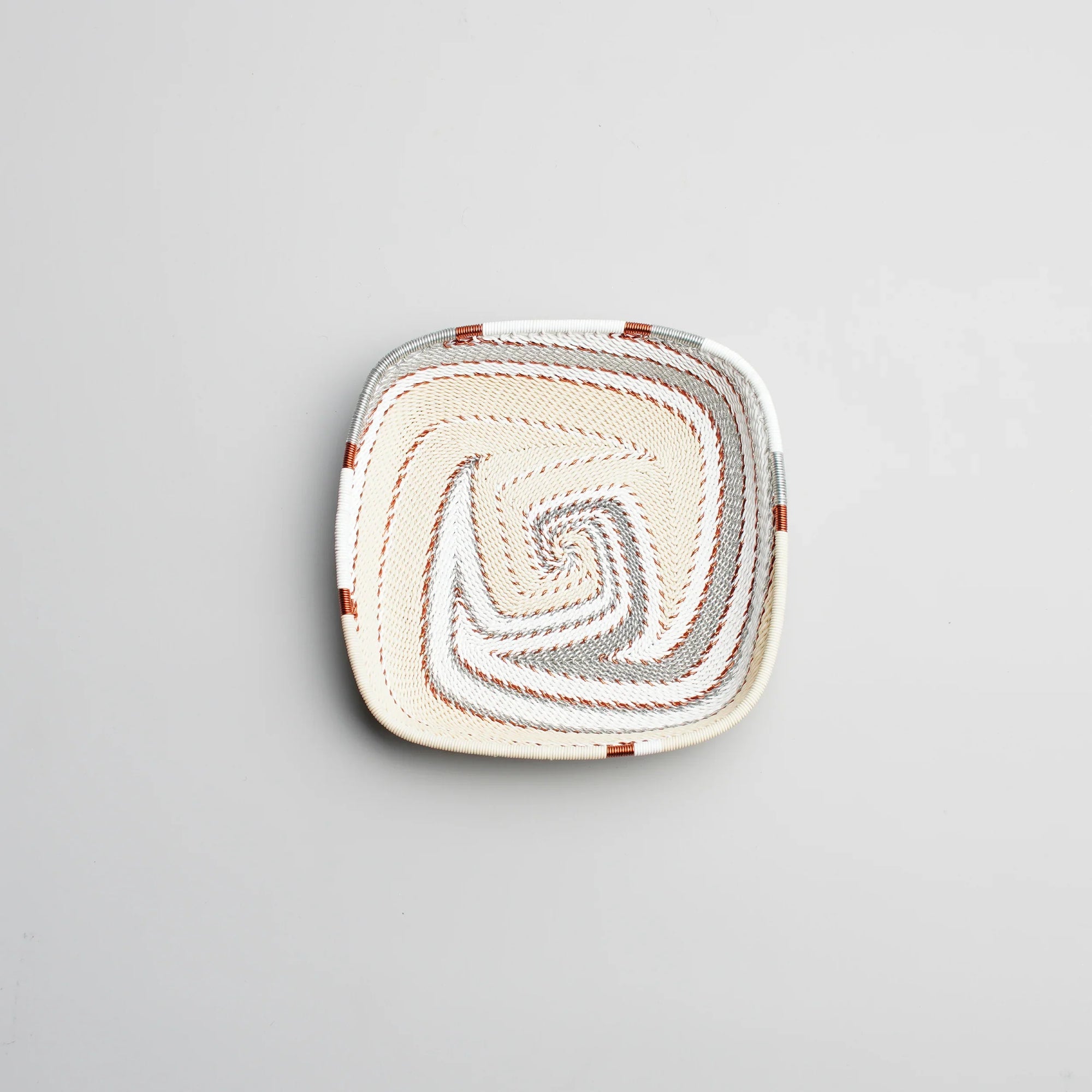 Flat Square Basket - Ivory