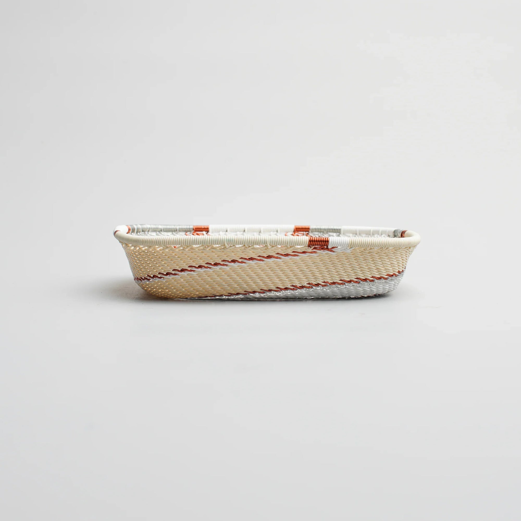 Flat Square Basket - Ivory