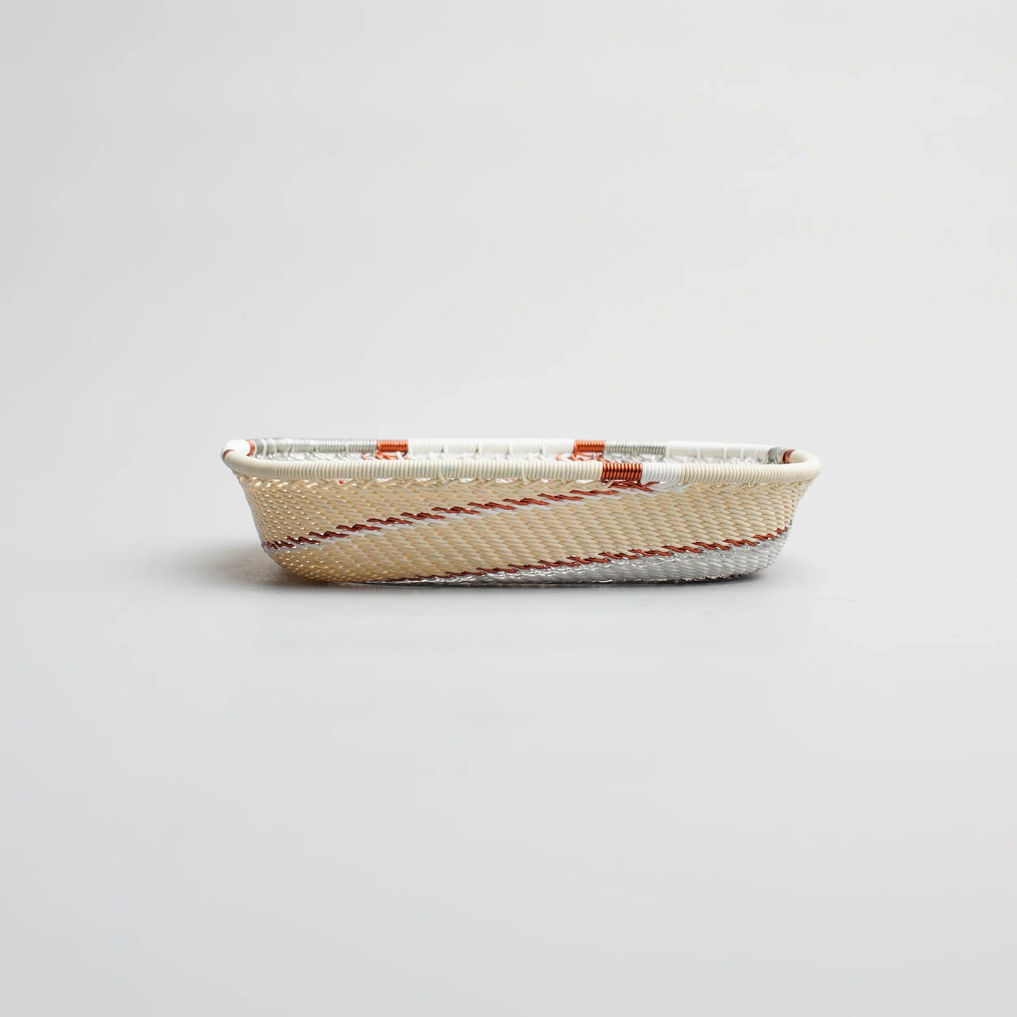 Flat Square Basket - Ivory