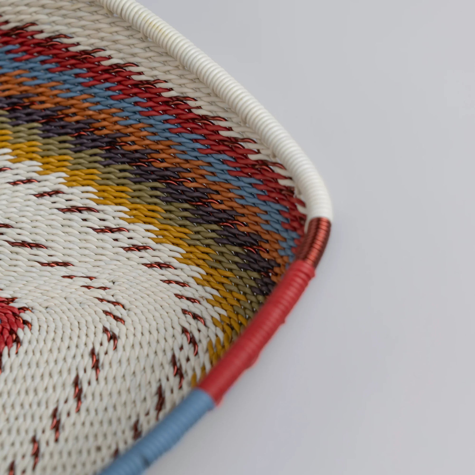 Flat Square Basket - Mountain Rainbow