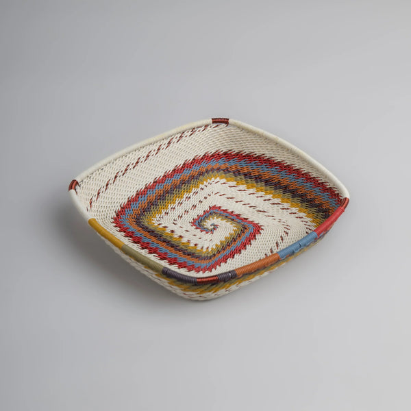 Flat Square Basket - Mountain Rainbow