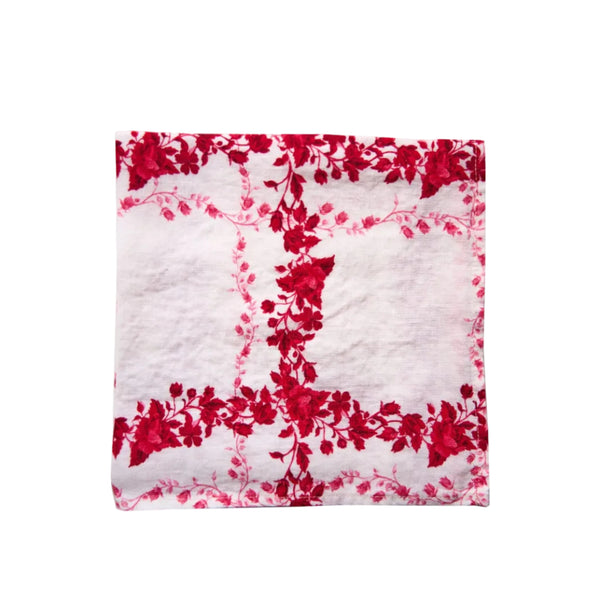 Flora Check Napkin