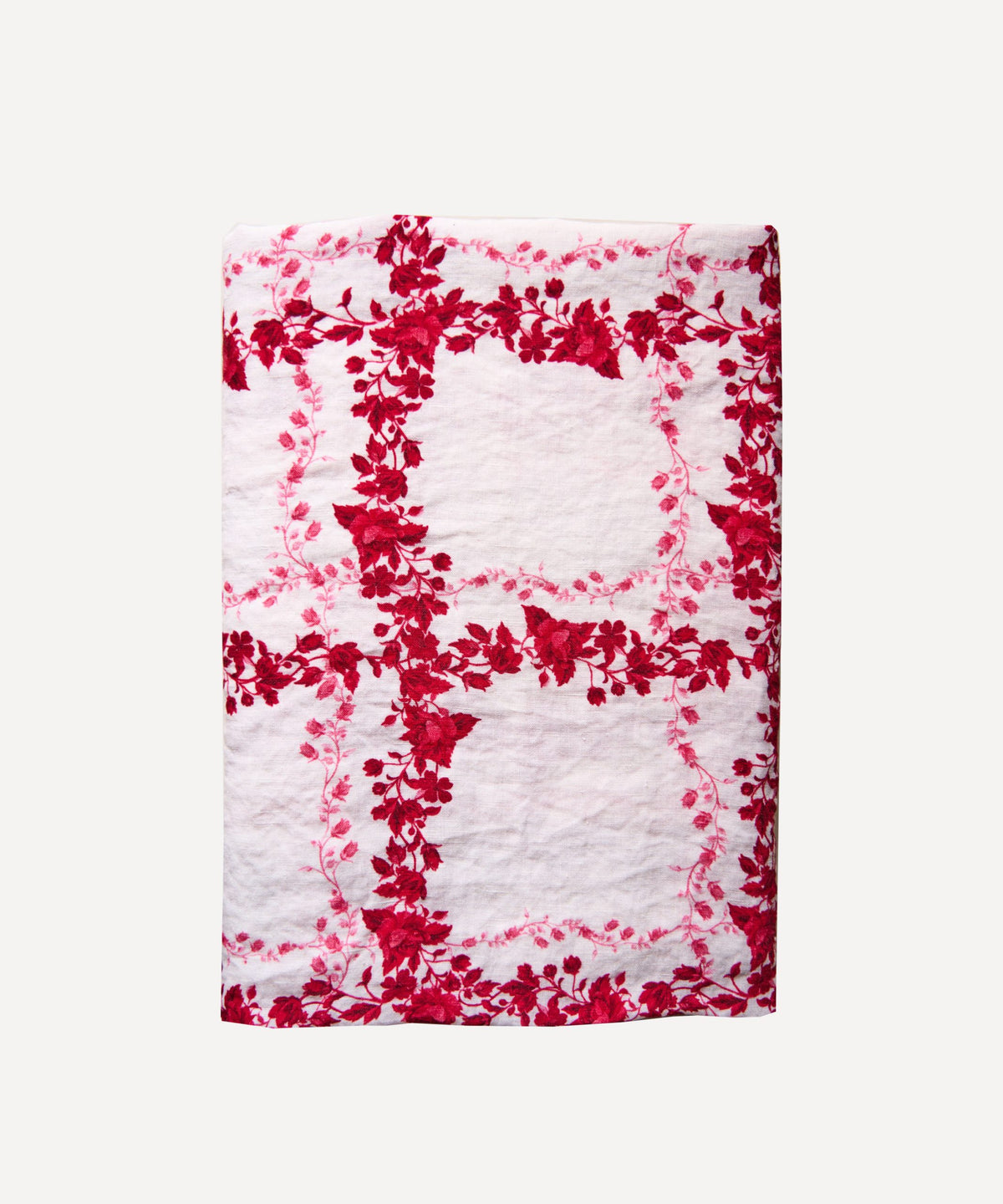 Flora Check Linen Tablecloth