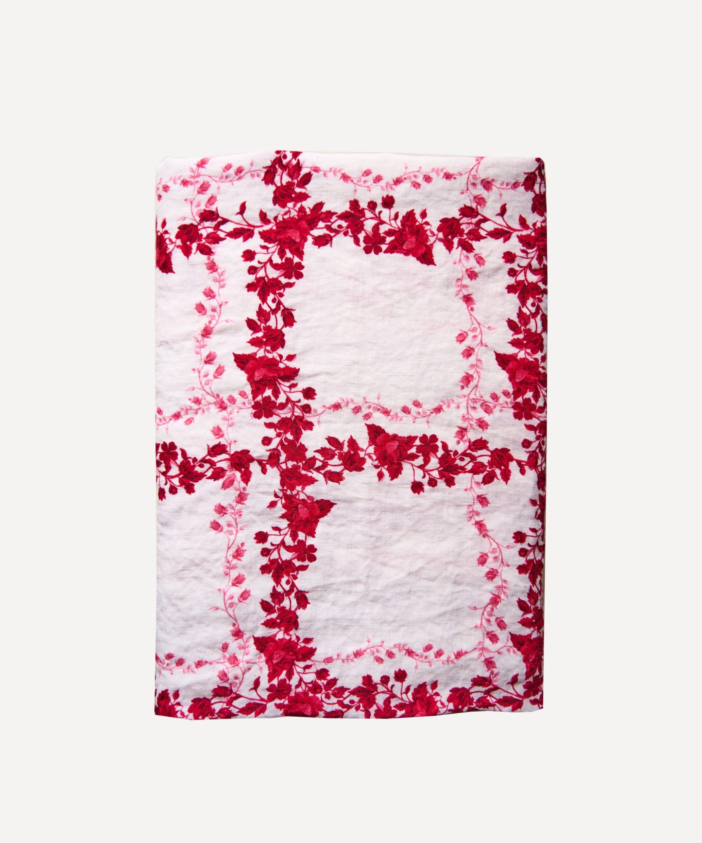Flora Check Linen Tablecloth