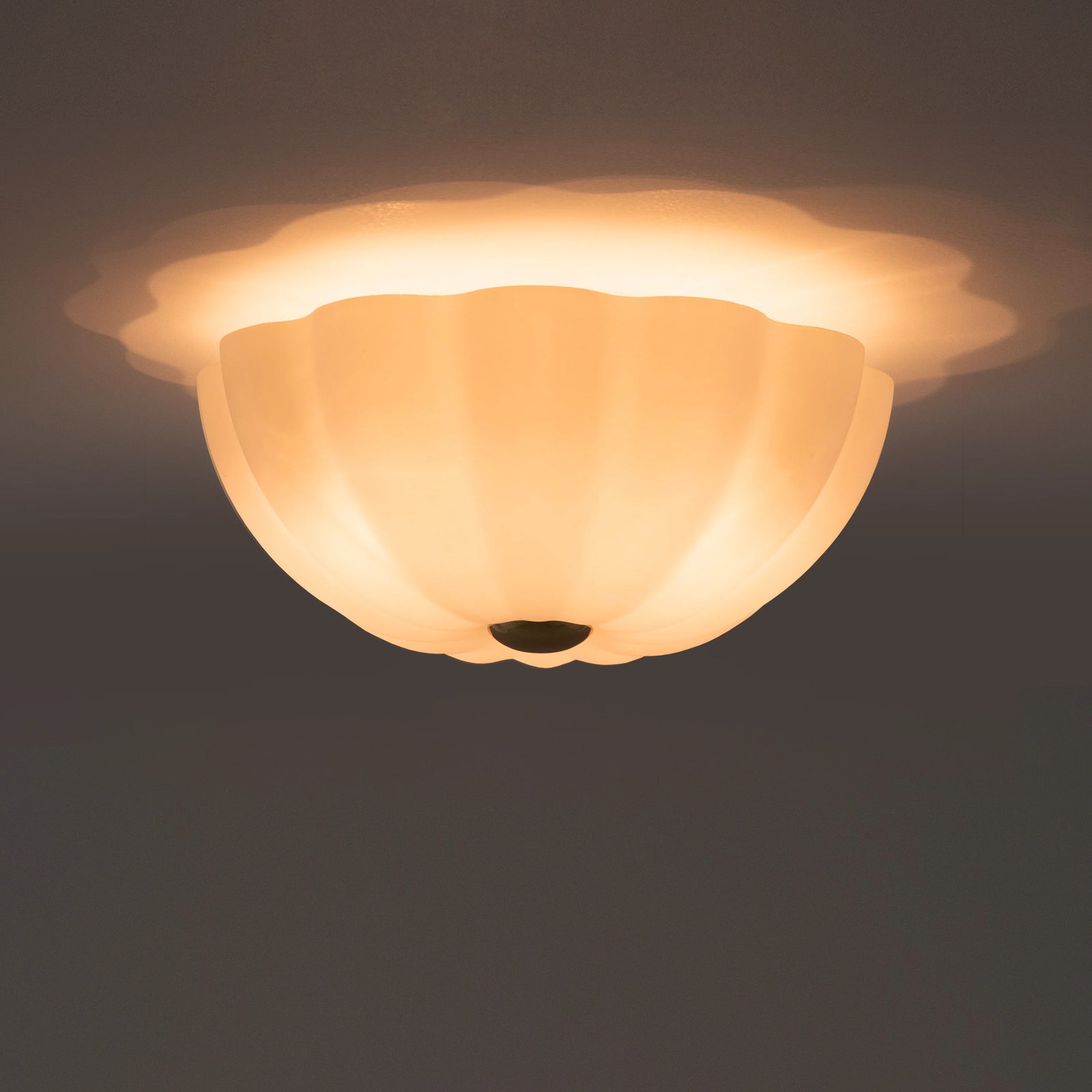 White flower flush ceiling light
