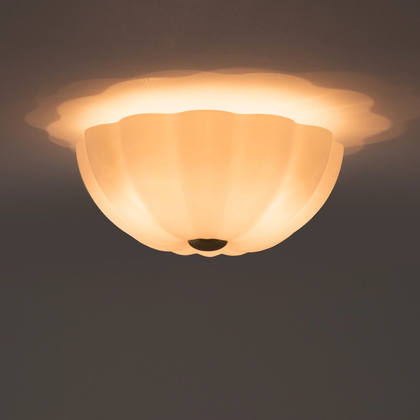 White flower flush ceiling light