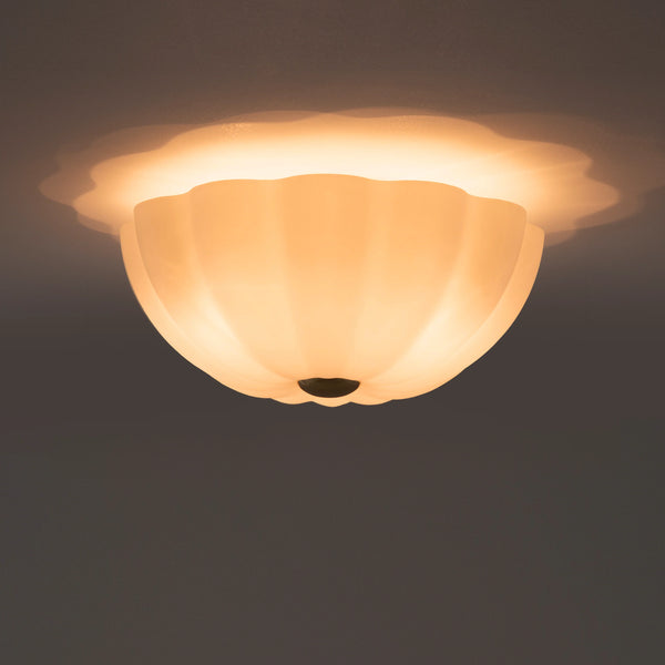 White flower flush ceiling light