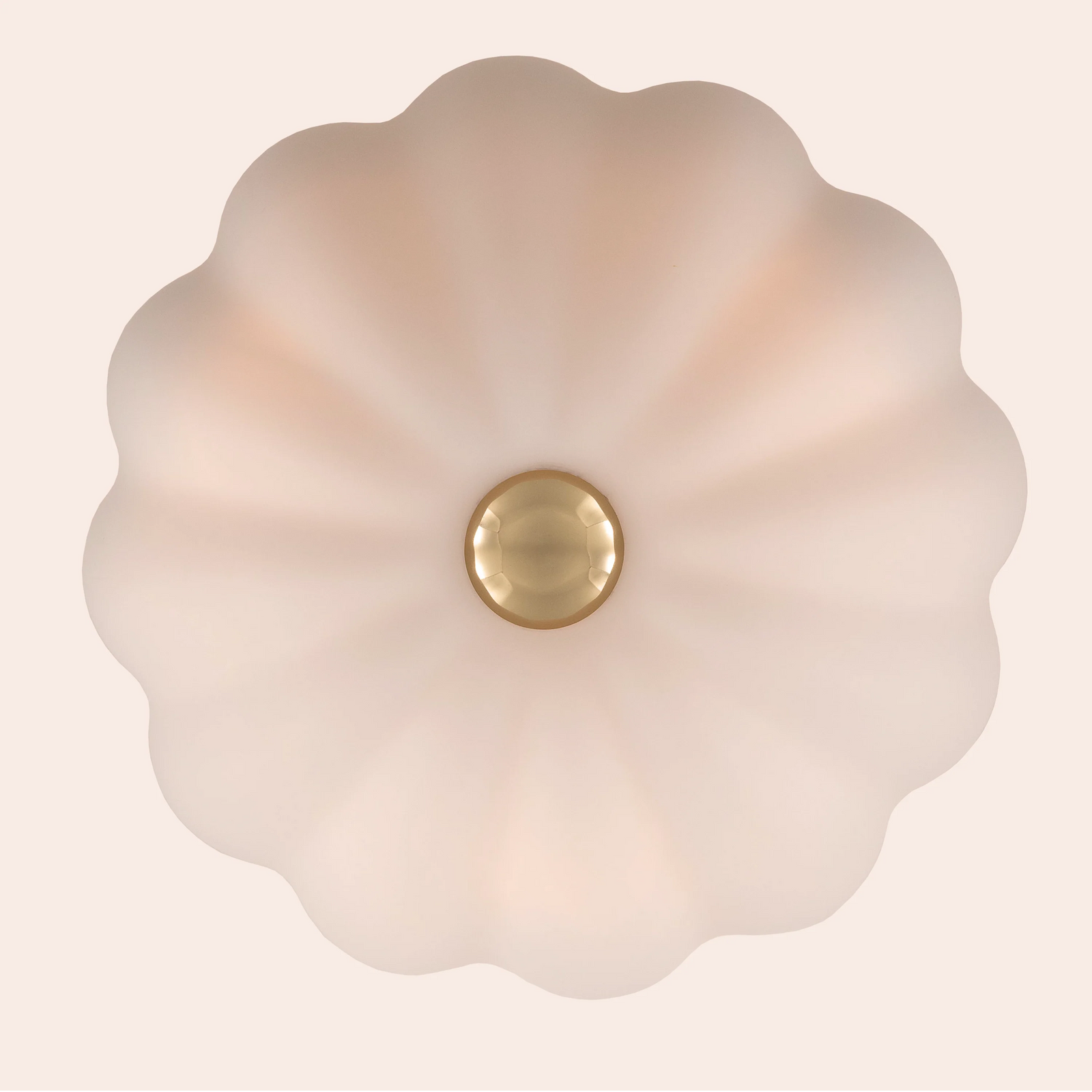 White flower flush ceiling light