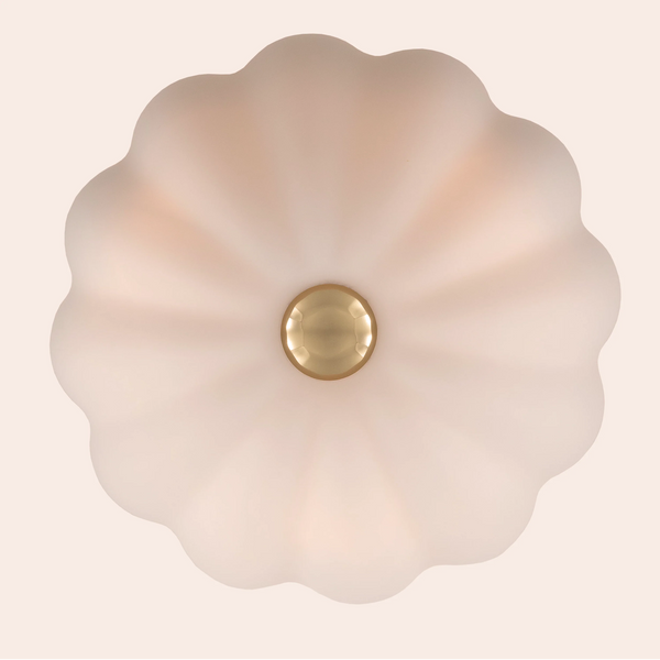 White flower flush ceiling light
