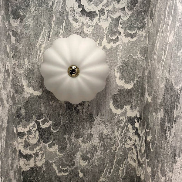 White flower flush ceiling light