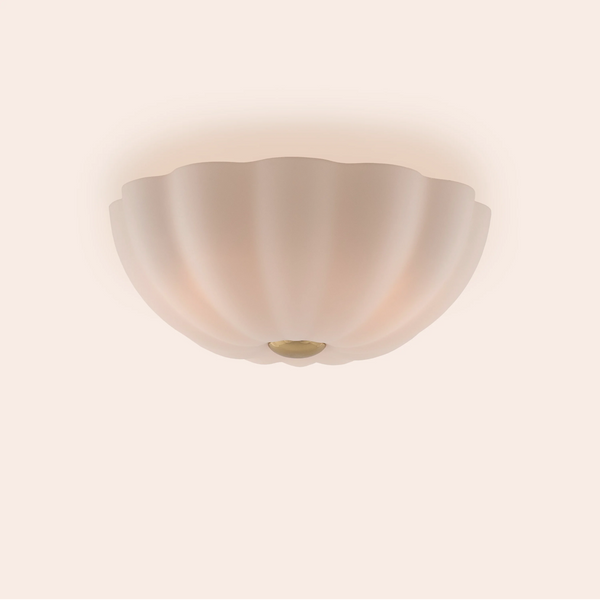 White flower flush ceiling light