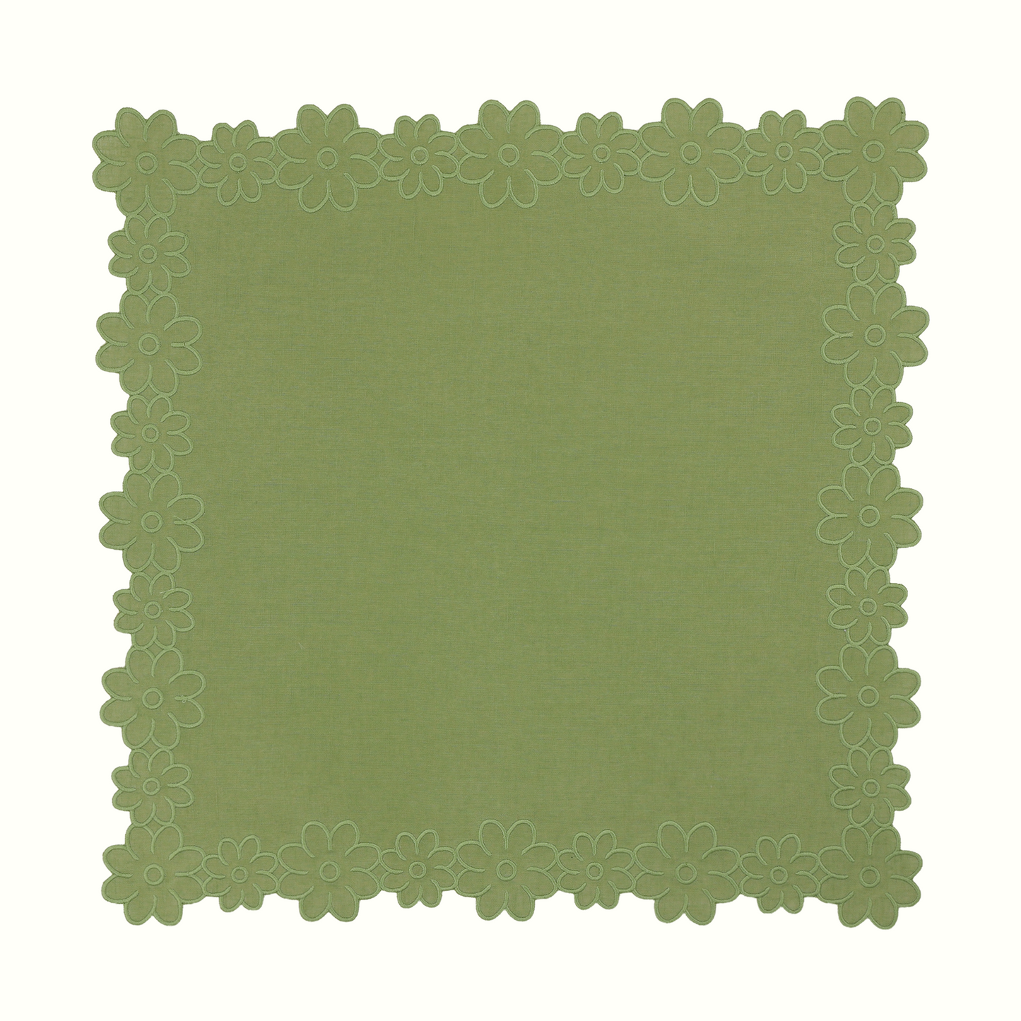 Border of Flowers Linen Napkins