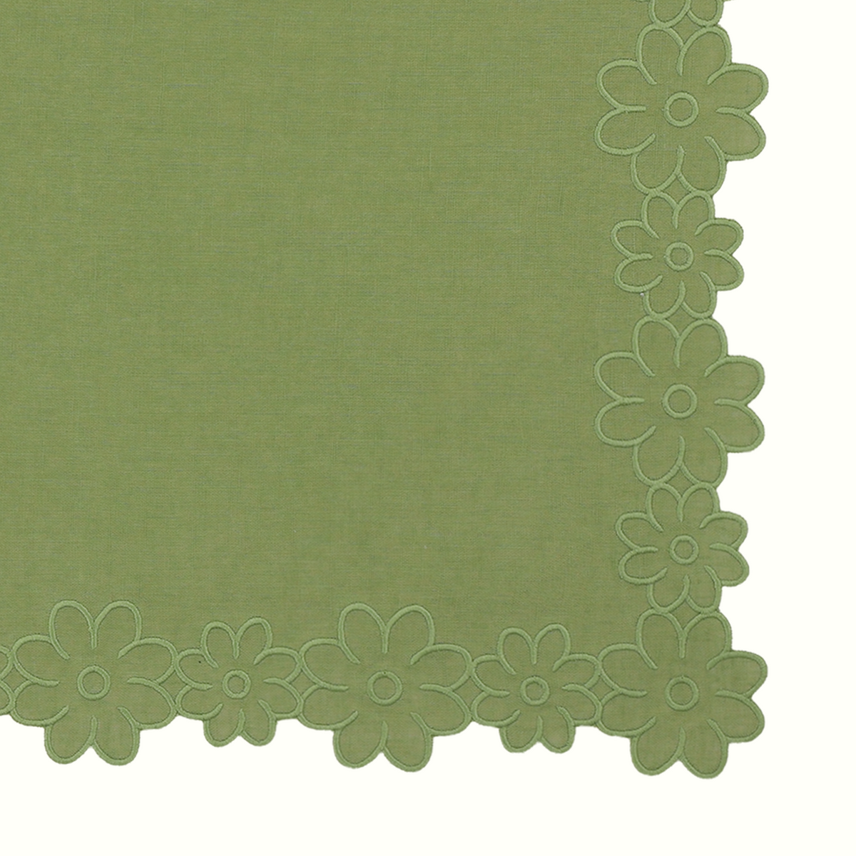 Border of Flowers Linen Napkins