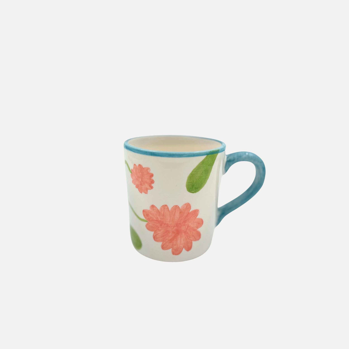 Colourful Light Blue Flower Mugs (Set of 2)