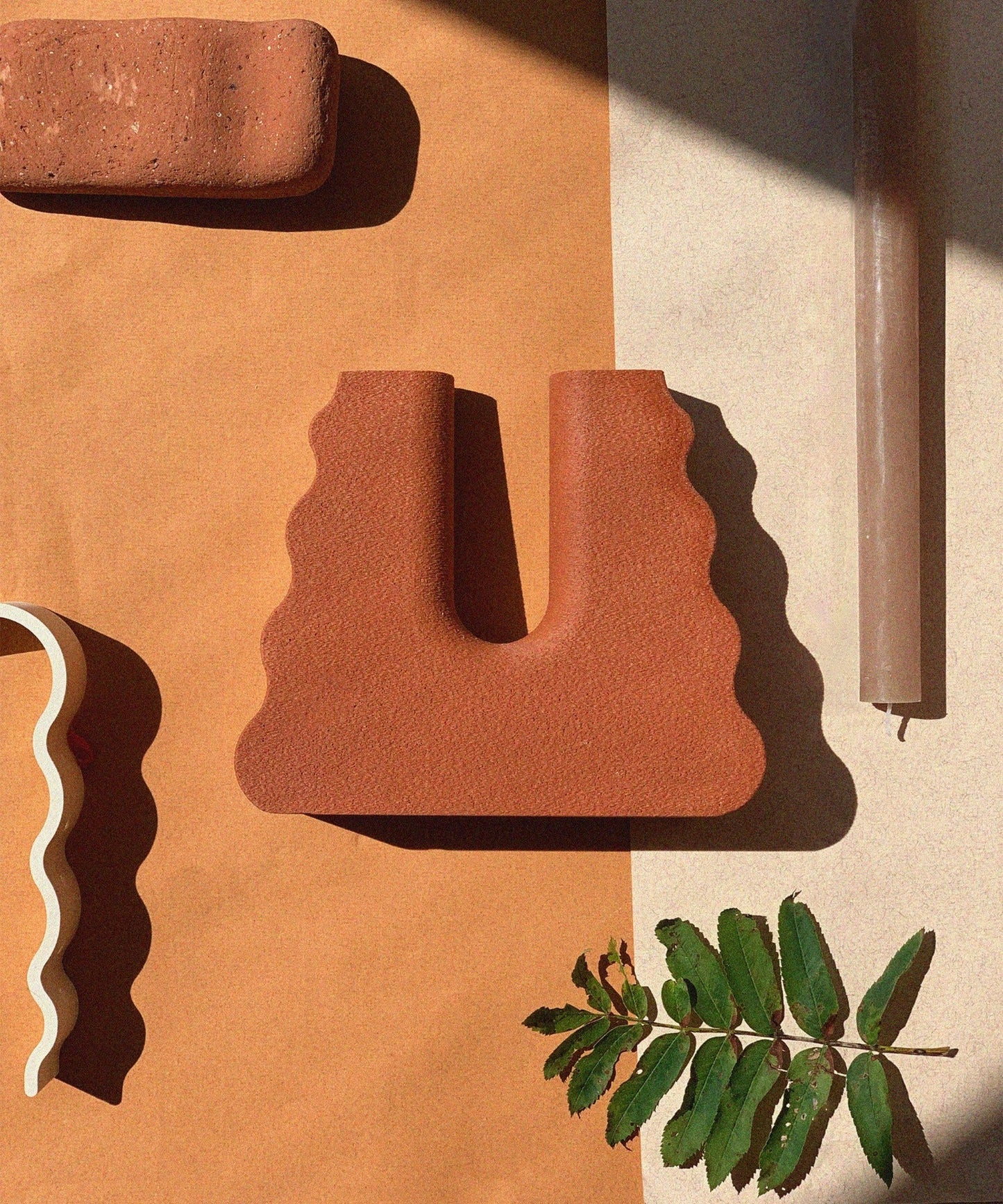 Flur | Candles Holder 03 | Burnt Ochre