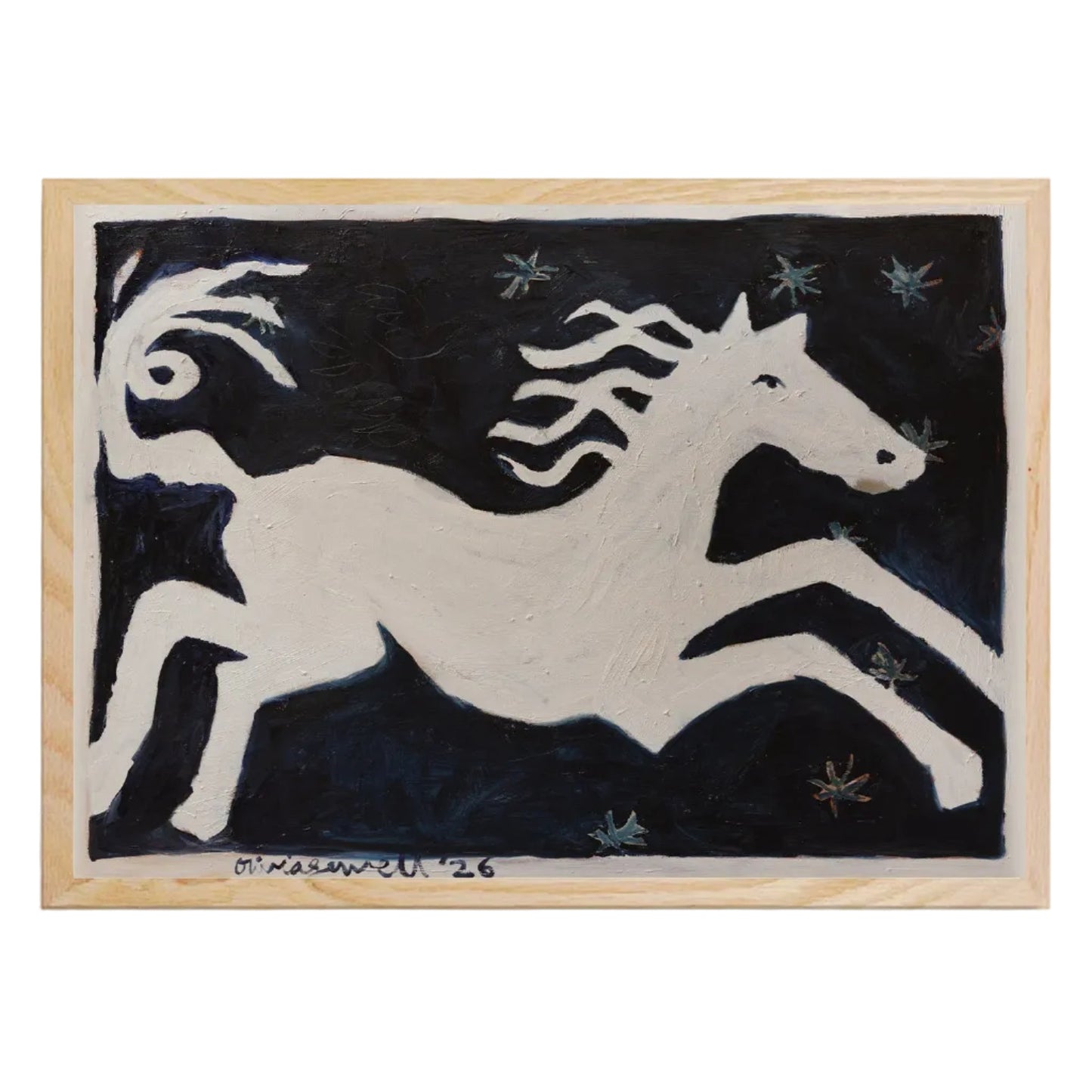 White Horse Print