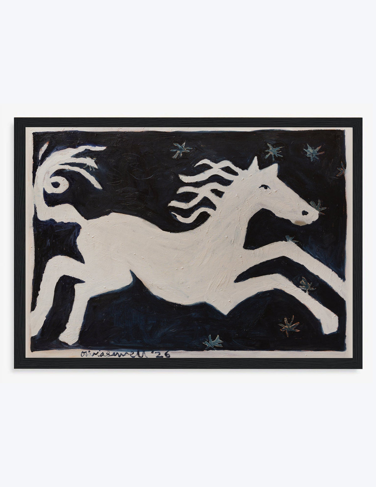 White Horse Print