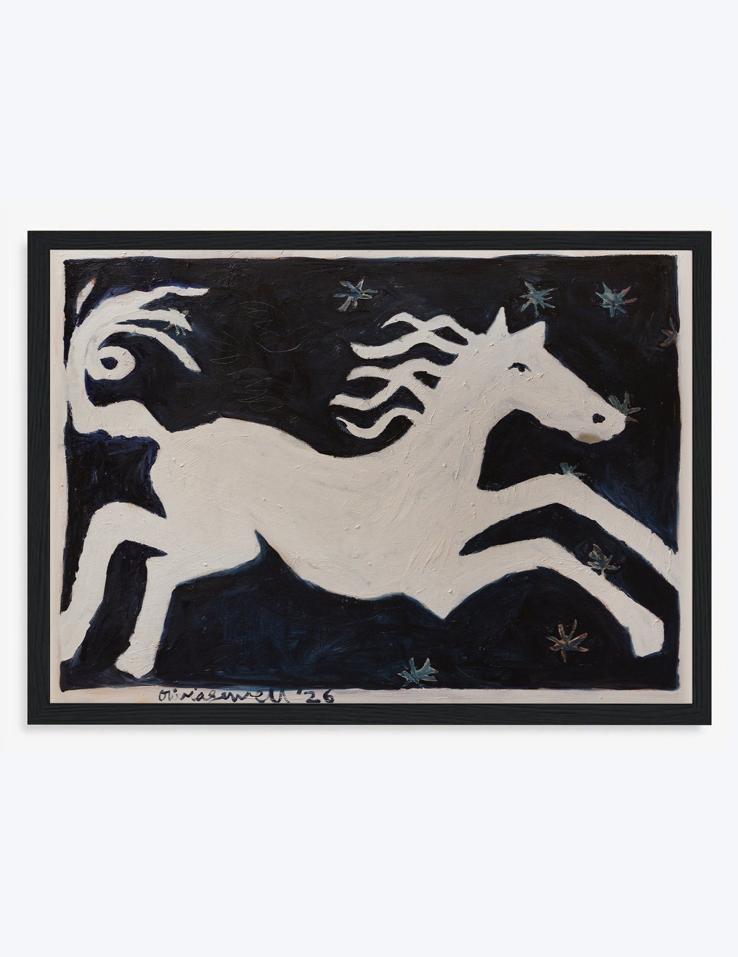 White Horse Print