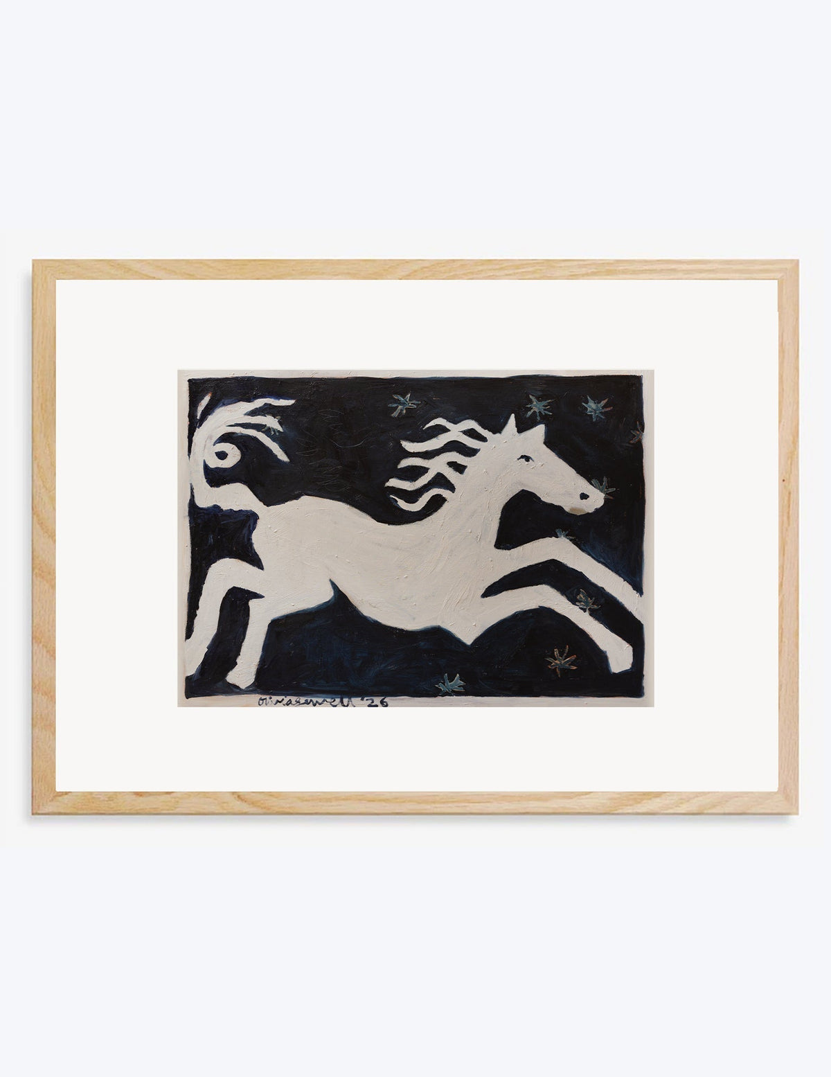 White Horse Print