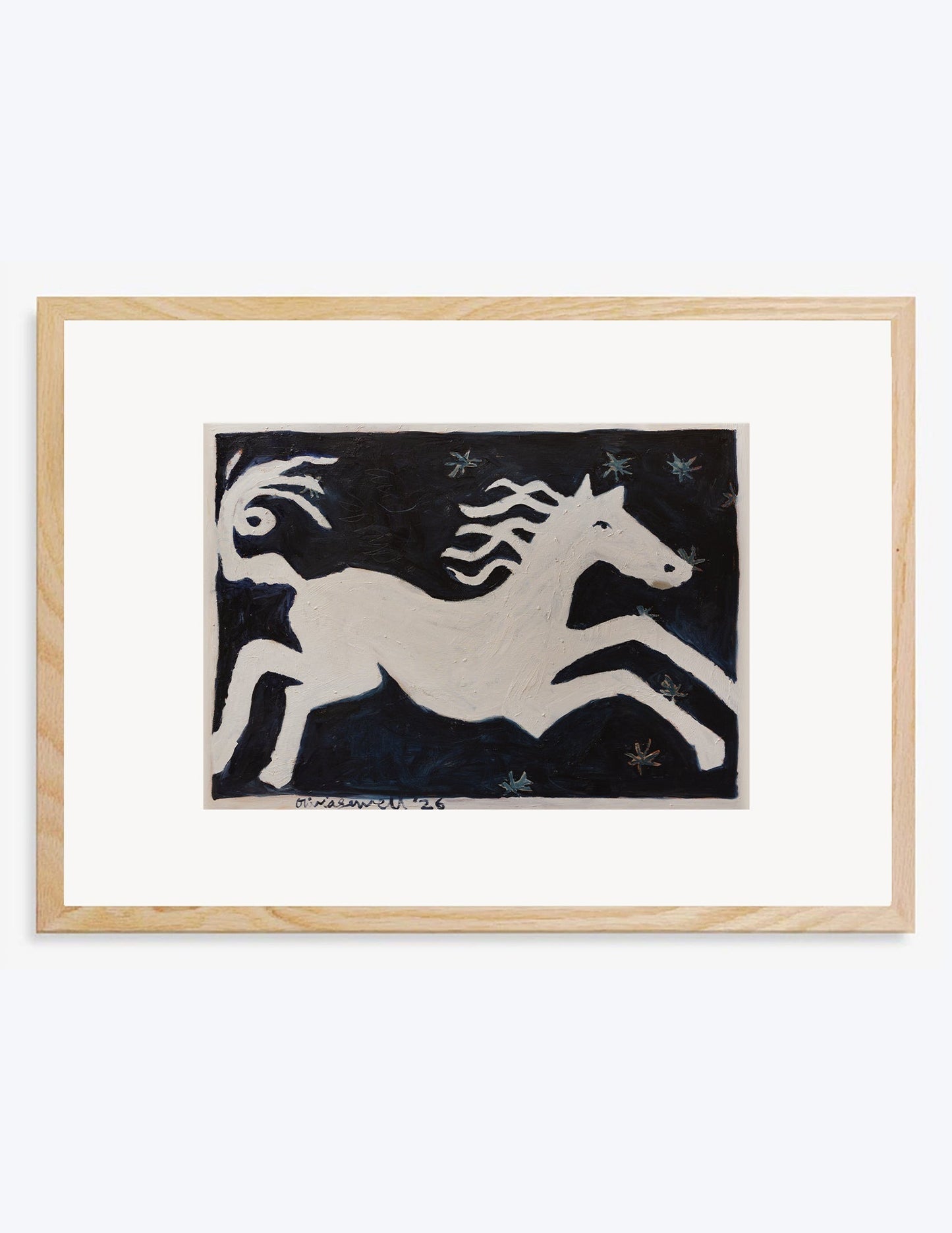White Horse Print