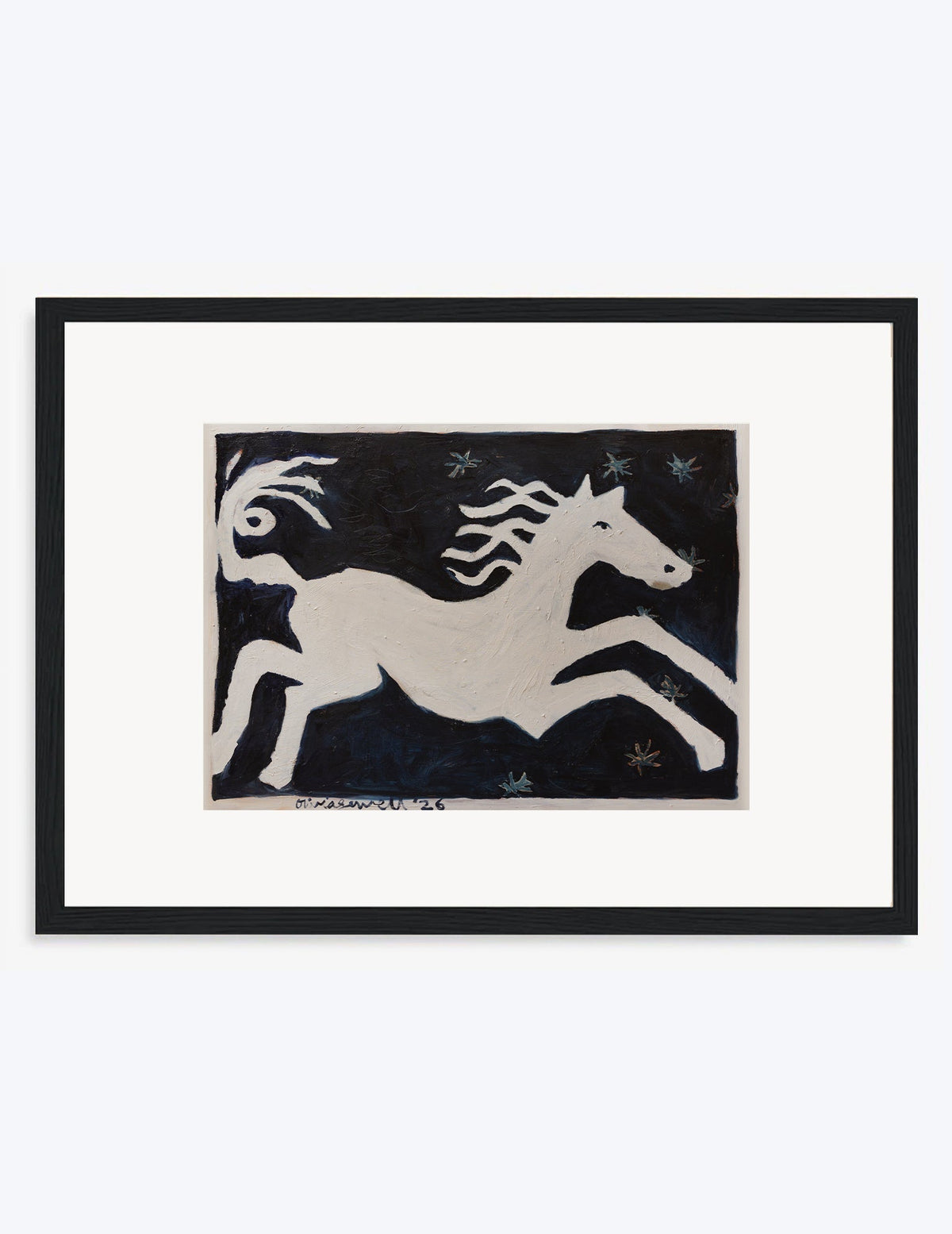 White Horse Print