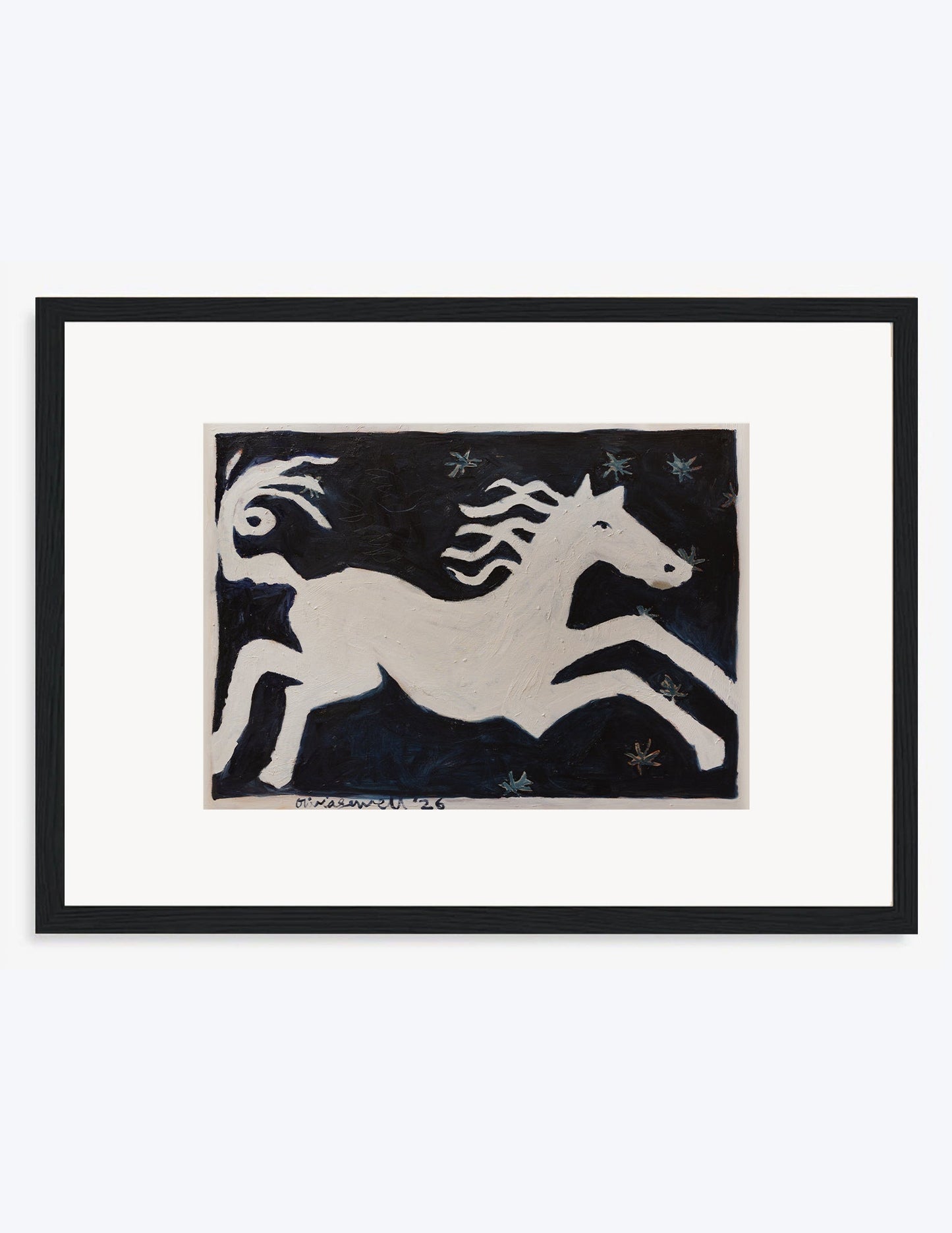 White Horse Print
