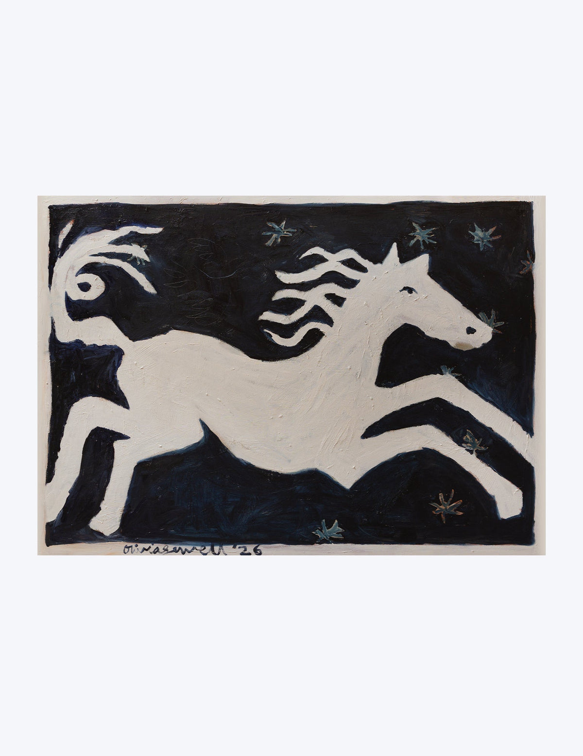 White Horse Print