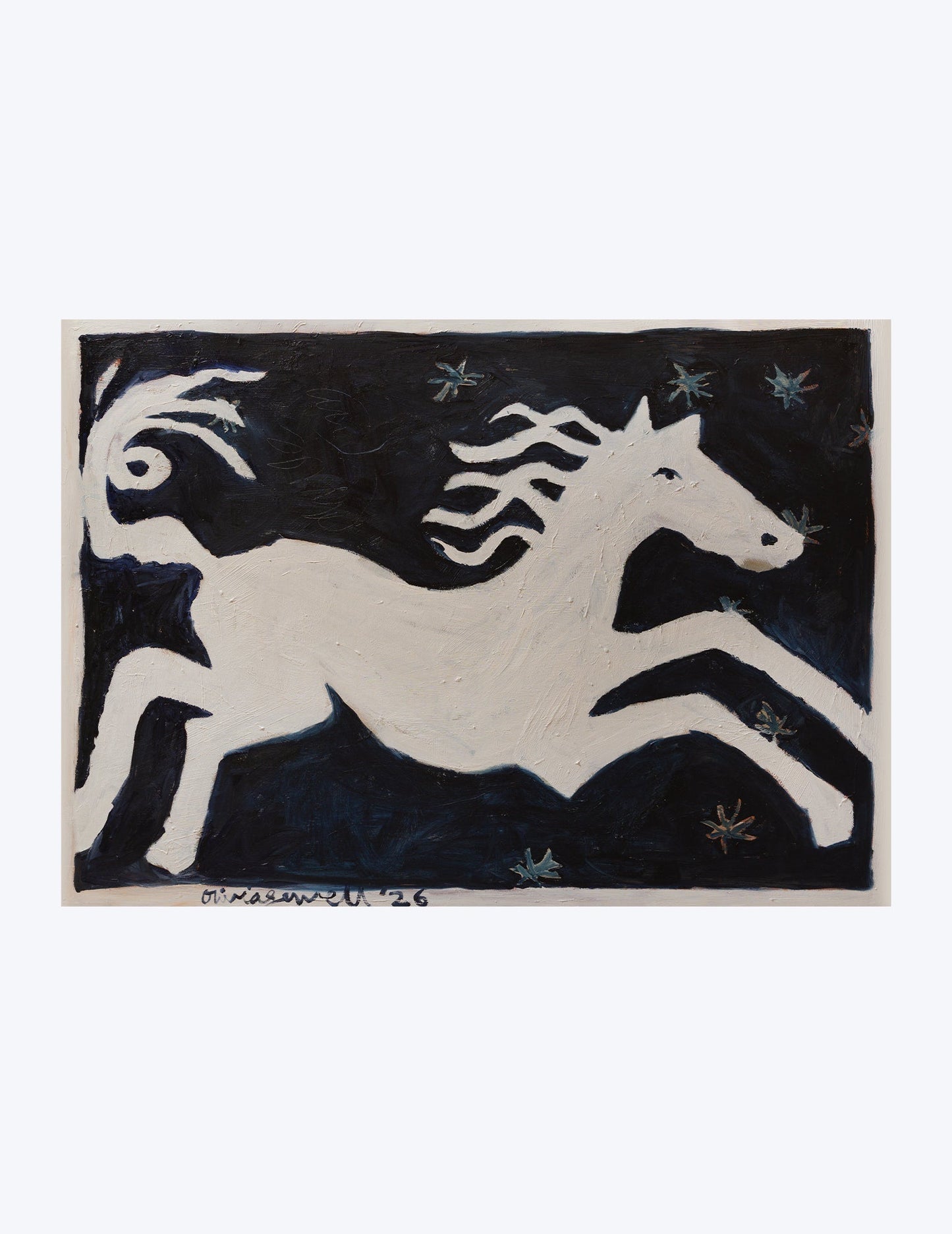 White Horse Print