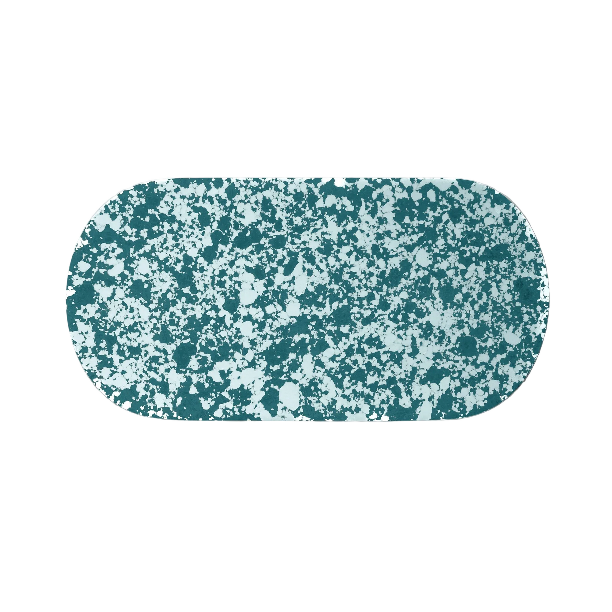 Rock Large Serving Tray, Forest Green and White