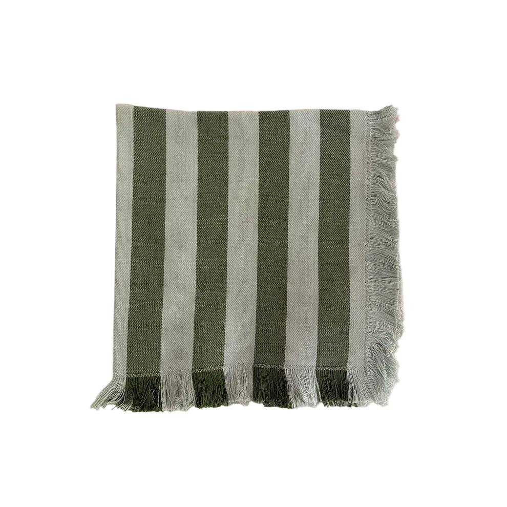 Lido Stripe Napkins in Oliva (Set of 4)