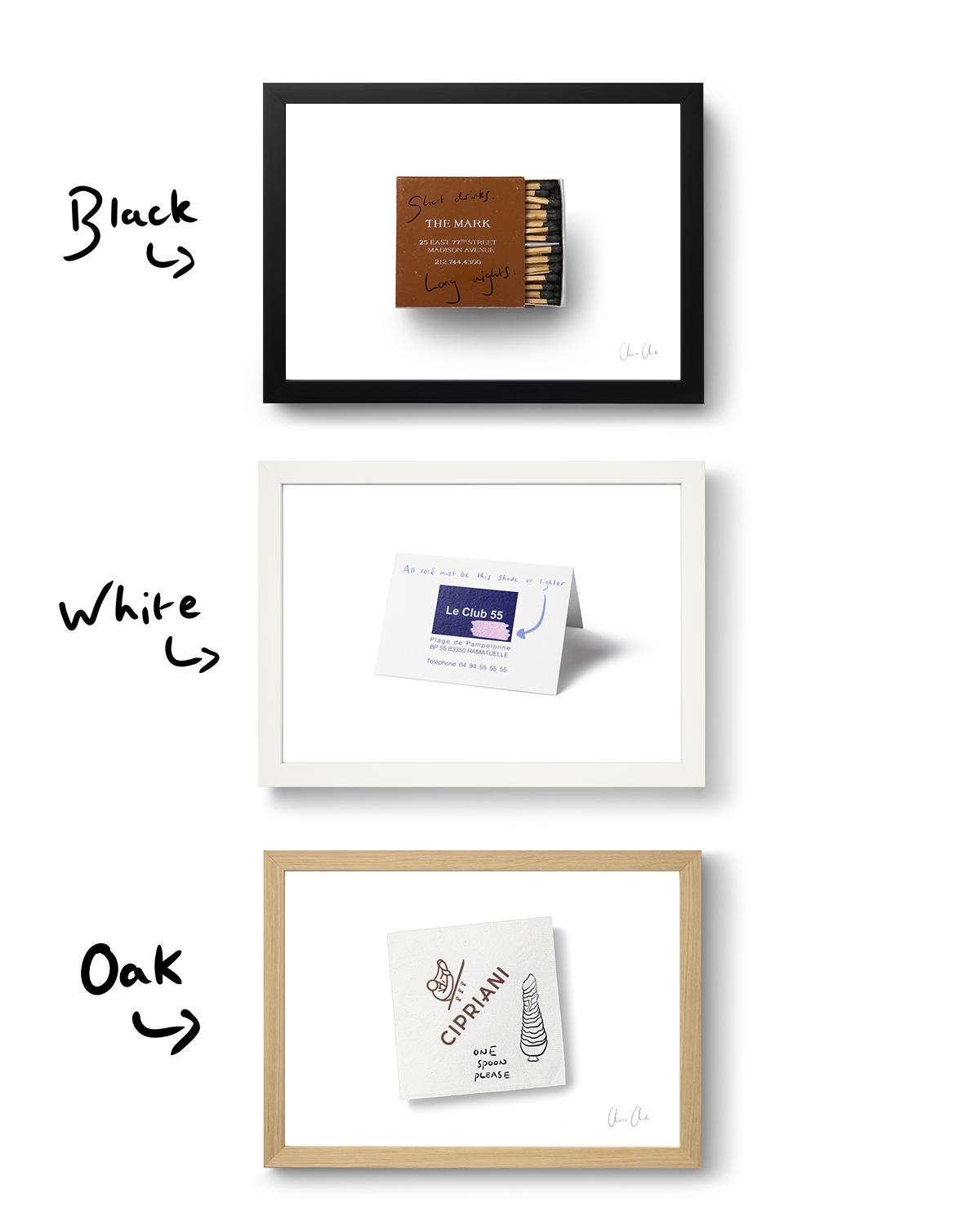 Card at Le Club 55 Print