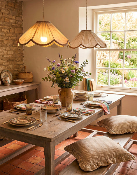 Françoise "Classic Beige" Floral Pendant Light