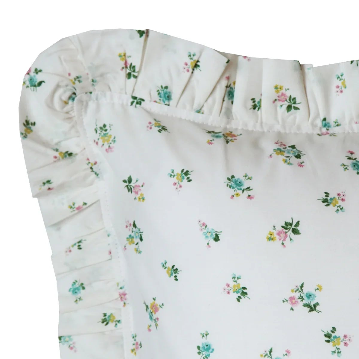 Frill-Edge Pillowcase Made With Liberty Fabrics & Bridgerton Posy Corsage Yellow