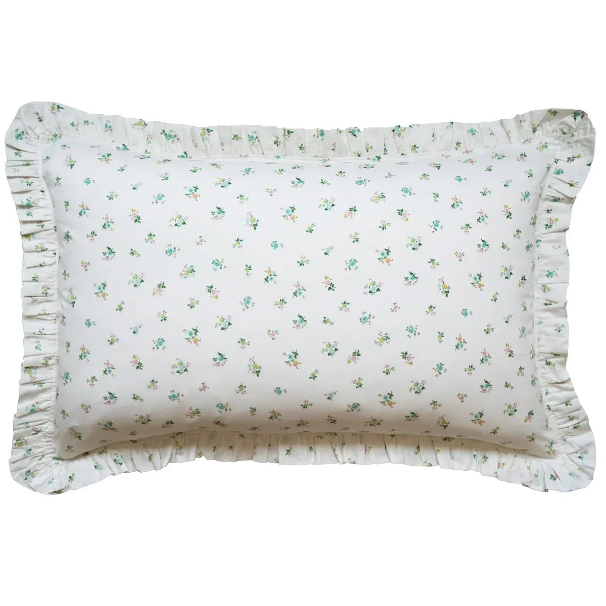 Frill-Edge Pillowcase Made With Liberty Fabrics & Bridgerton Posy Corsage Yellow