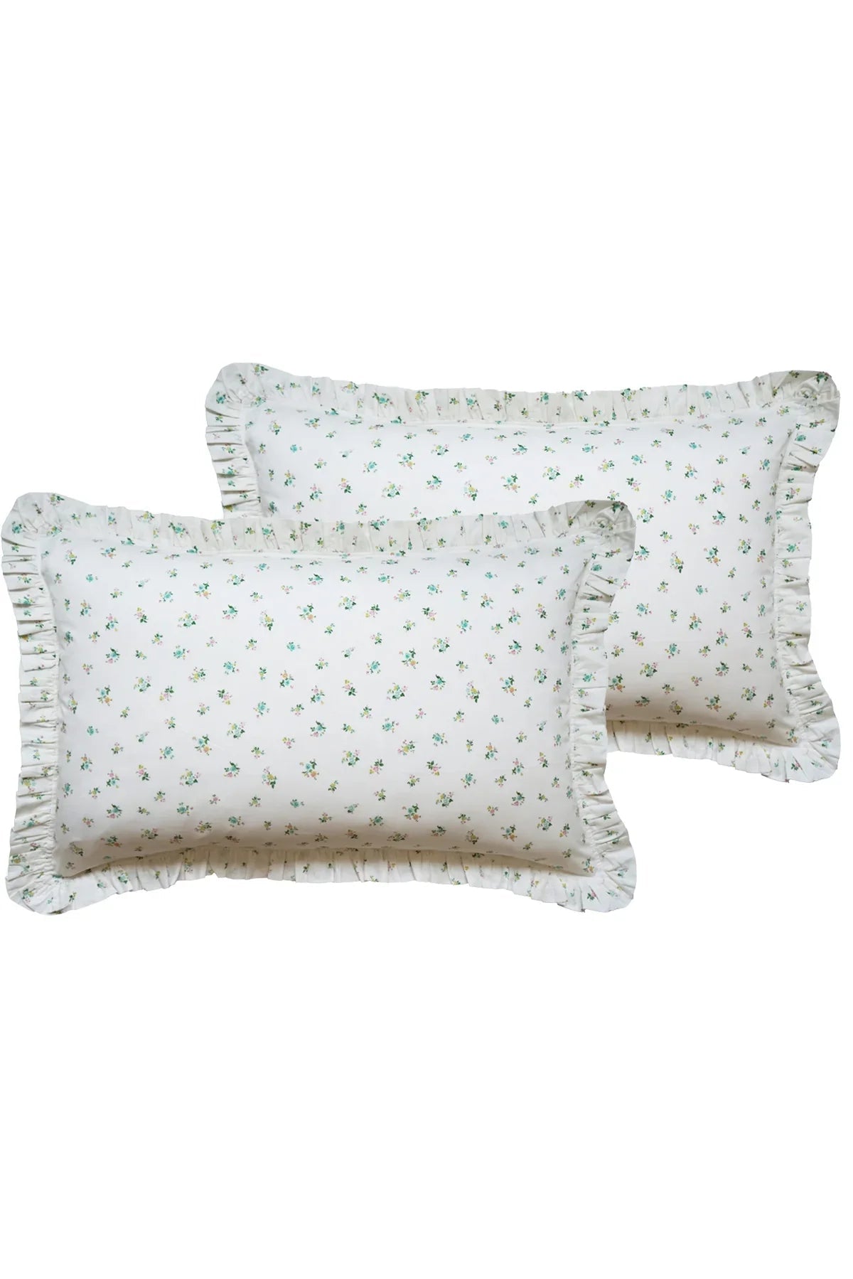 Frill-Edge Pillowcase Made With Liberty Fabrics & Bridgerton Posy Corsage Yellow